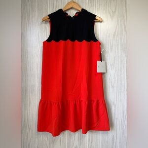 Victoria Beckham for Target Red Blue Scallop Sleeveless Dress Size M NWT